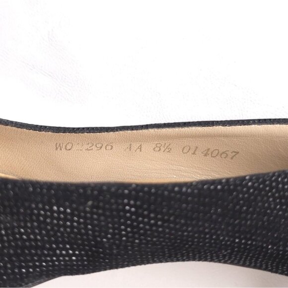 BRUNO MAGLI Women’s HANDMADE IN‎ ITALY Textured LEATHER Heels Black Size 8.5 AA - Picture 13 of 14